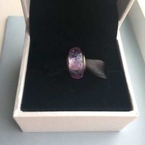 NEW Pandora wavy purple murano charm
